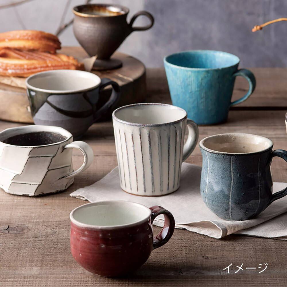 信楽焼 へちもん マグ カップ 約330ml 白釉彫 Mr 3 3333 うつわマルシェ 食器 キッチン専門の通販