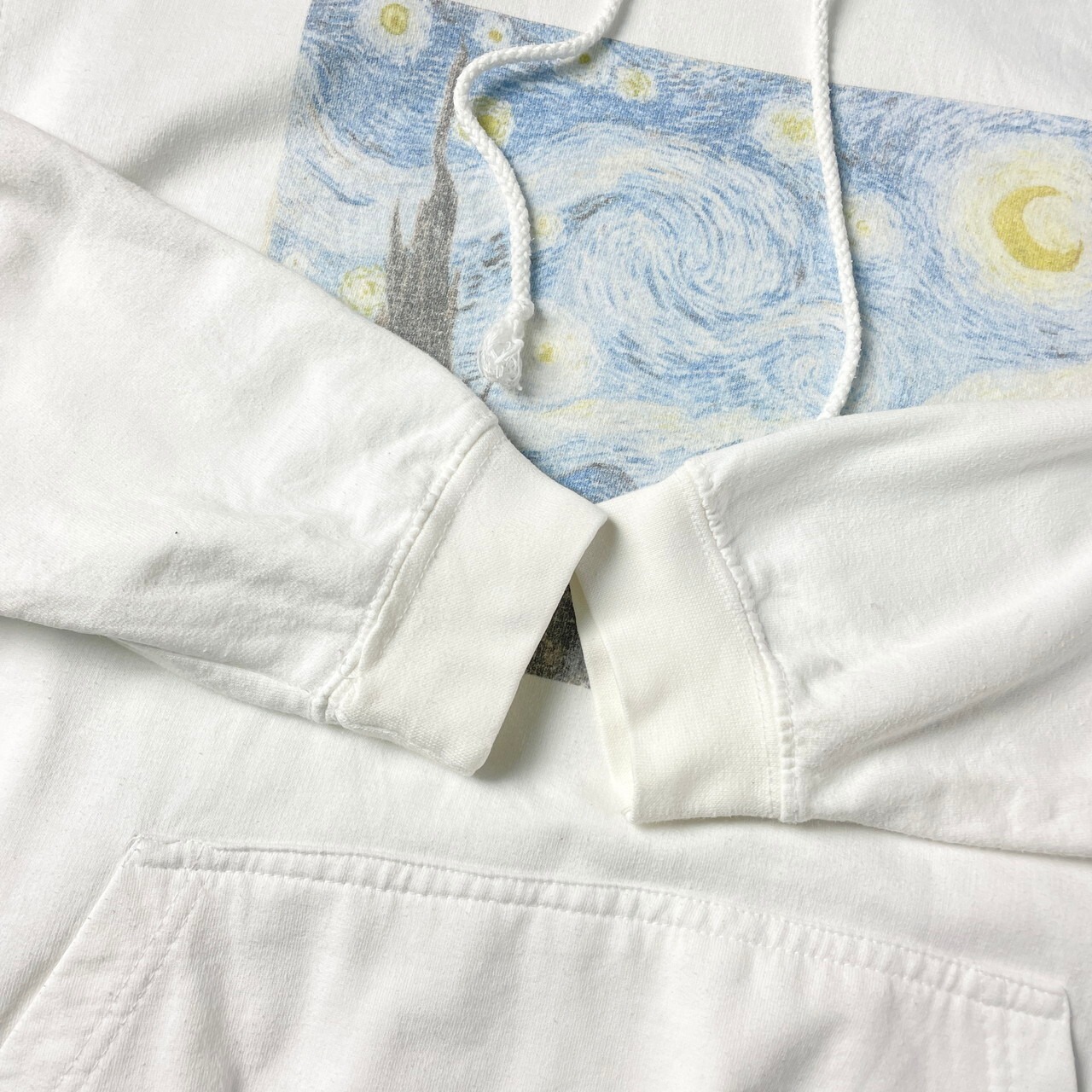 ゴッホ 星月夜 アート 絵画 プリント スウェットパーカー メンズM相当 