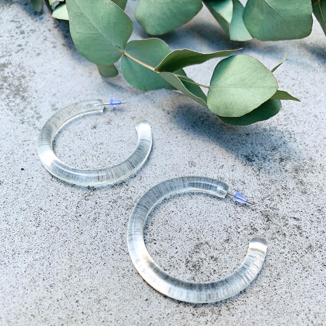 Clear Slim Big Hoop Pierce