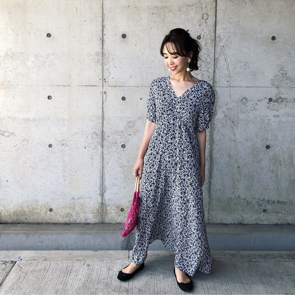 小花柄ワンピース Mite