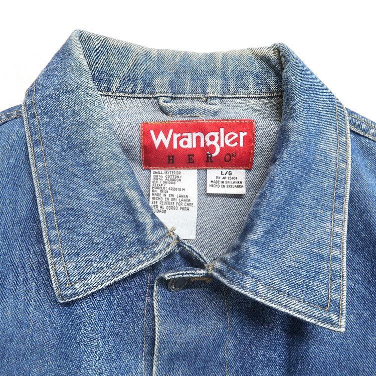 【Wrangler】ヴィンテージデニムジャケット 古着 ラングラー Wrangler デニムジャケット ジージャン 表記：L