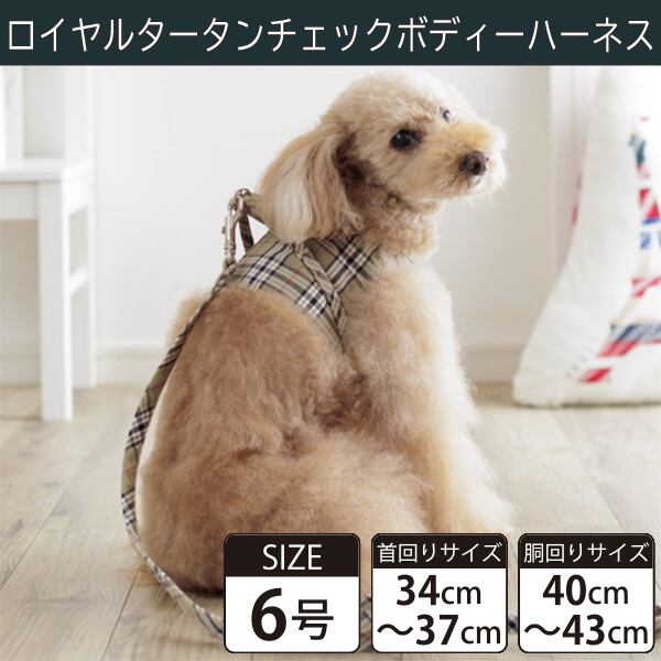 Toto&Pal(トトパル) ボディーハーネス・ロイヤルタータンチェック(6号)
