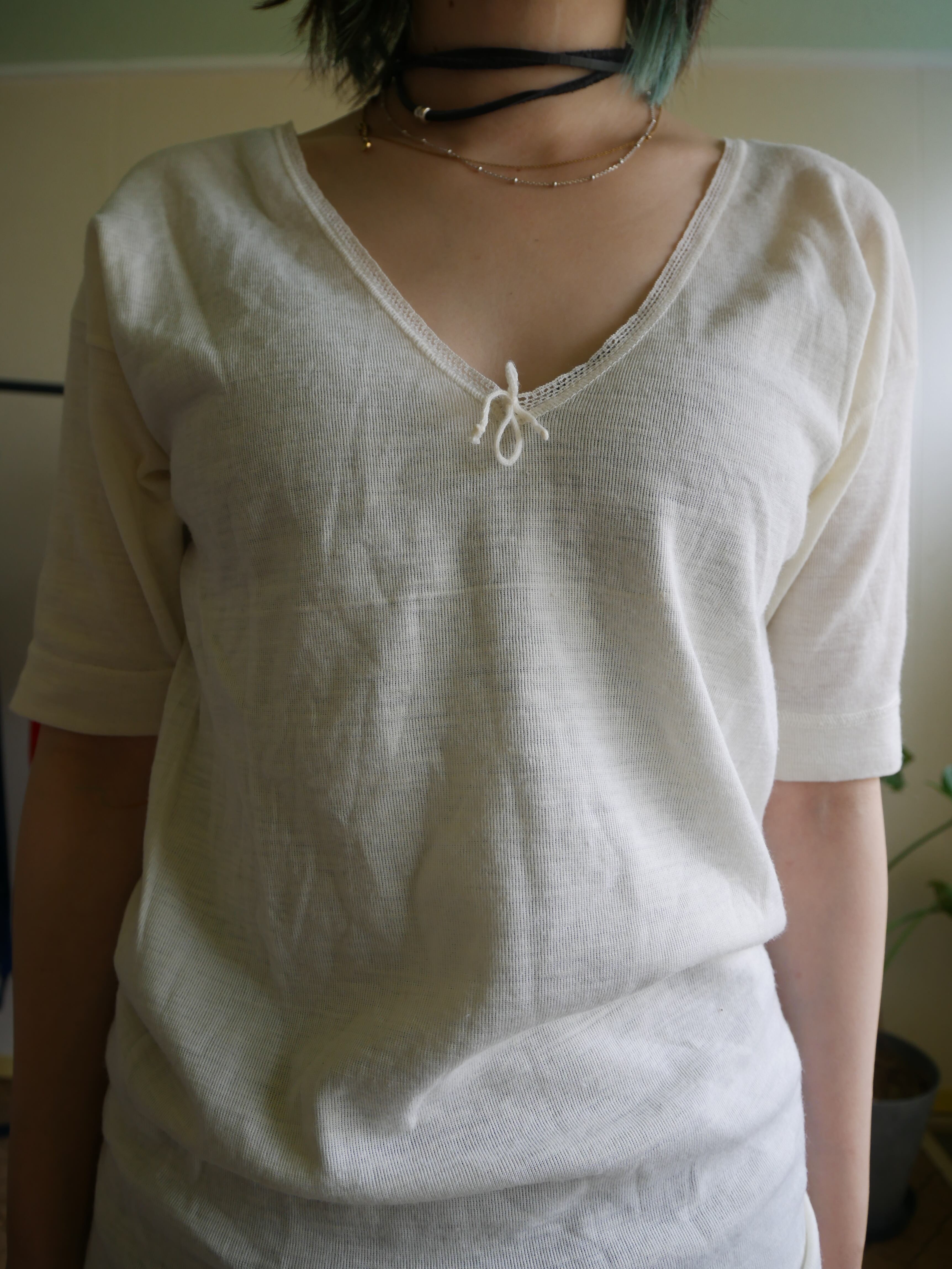 70s-80s EURO Lace Ribbon SS top