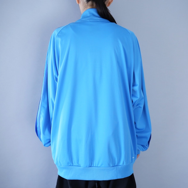 "adidas" beautiful blue collar loose track jacket