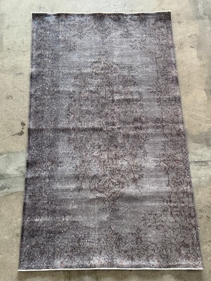 【送料込み】ヴィンテージ　トルコラグ　イスパルタ絨毯  オーバーダイ 　121x214  TRB4040