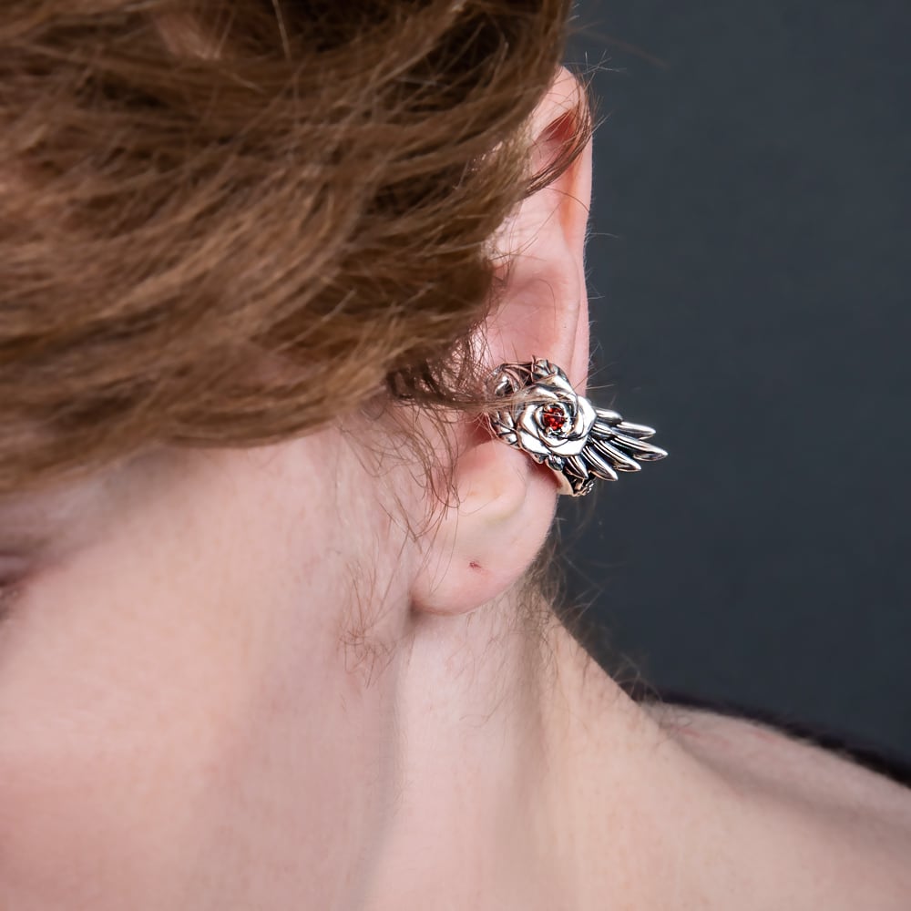 薔薇イヤーカフ AKE0106 Rose ear cuff シルバーアクセサリー Silver