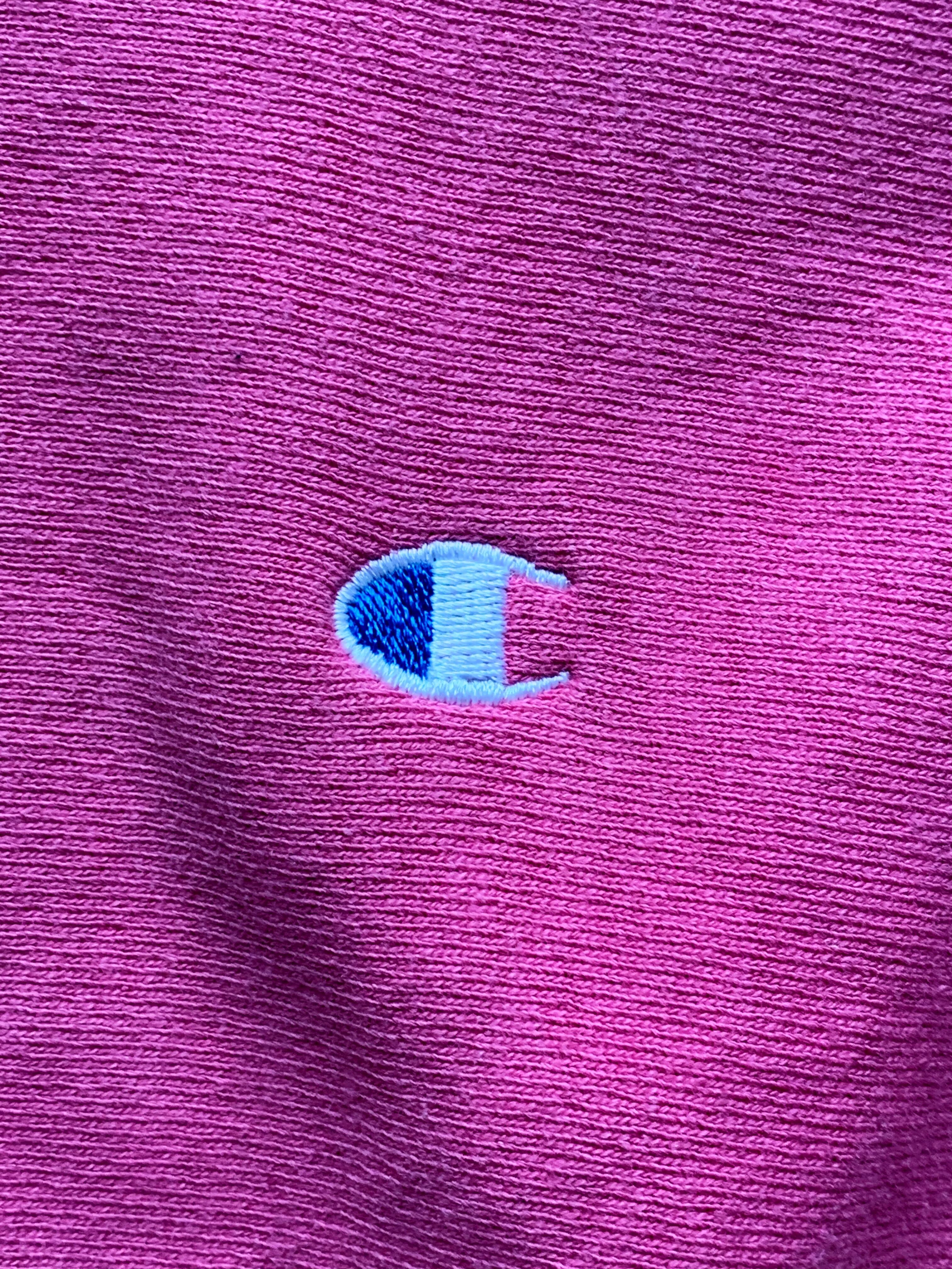 80's Champion  チャンピオンRW 無地 チェリーピンク 表記(L) USA製