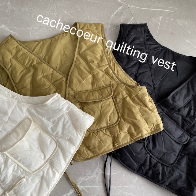 cachecoeur quilting short vest