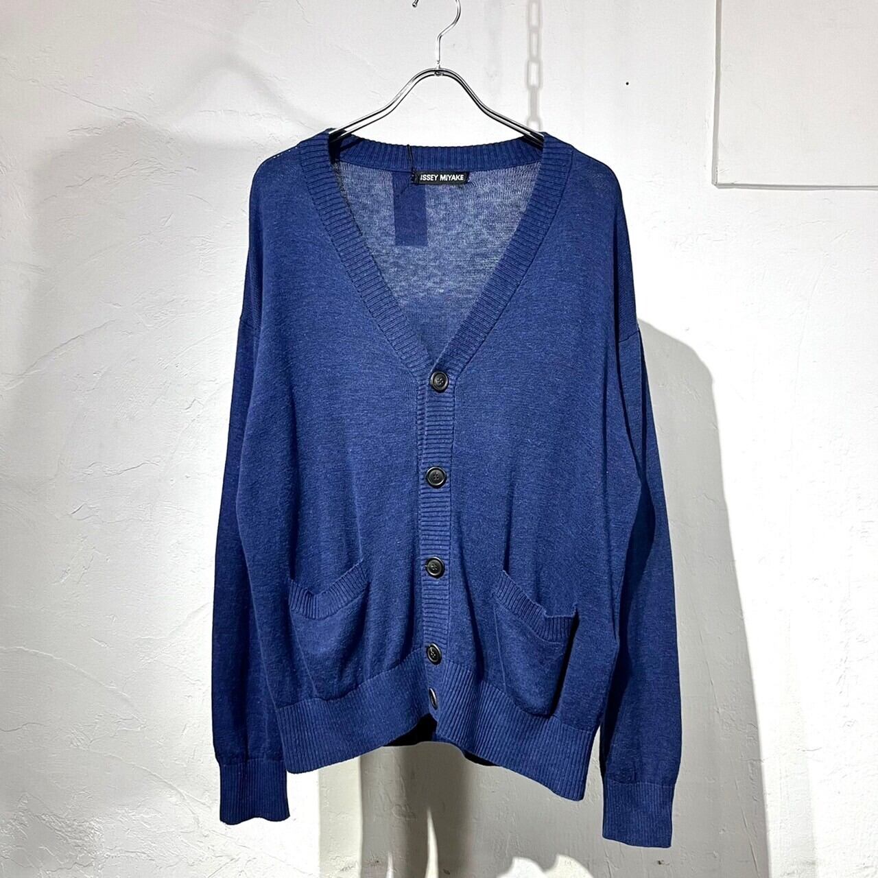 イッセイミヤケデザインカーディガン☆ 1995SS ISSEY MIYAKE Cotton Knit Cardigan | VOLAR
