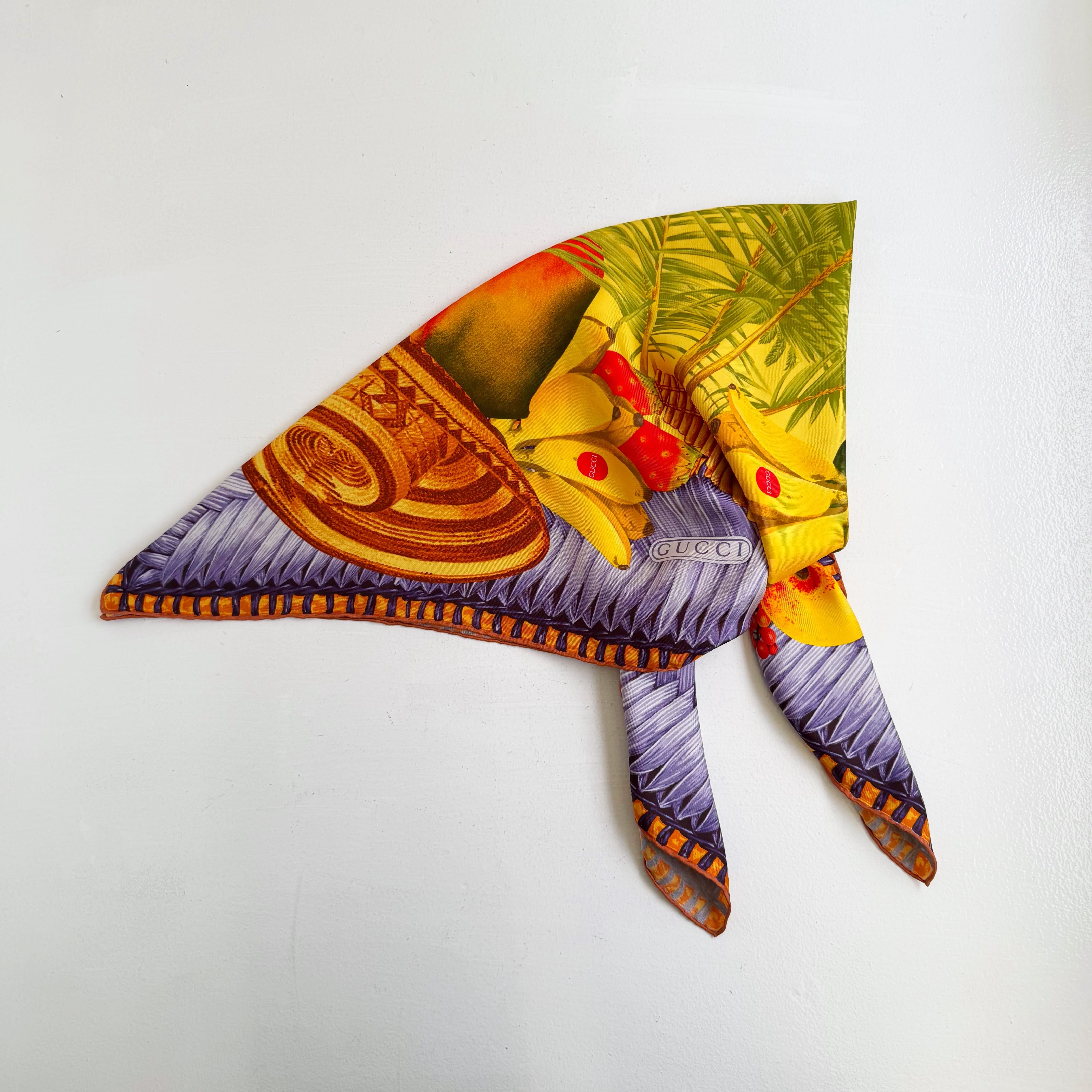dead stock- GUCCI silk fruits scarf | TOKYO LAMPOON online shop