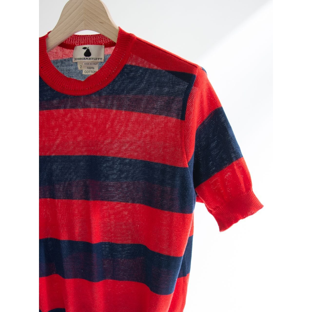 【John Bartlett】Made in Italy 100% Cotton Knit T-Shirt（ジョン バートレット イタリア製コットンニットTシャツ）