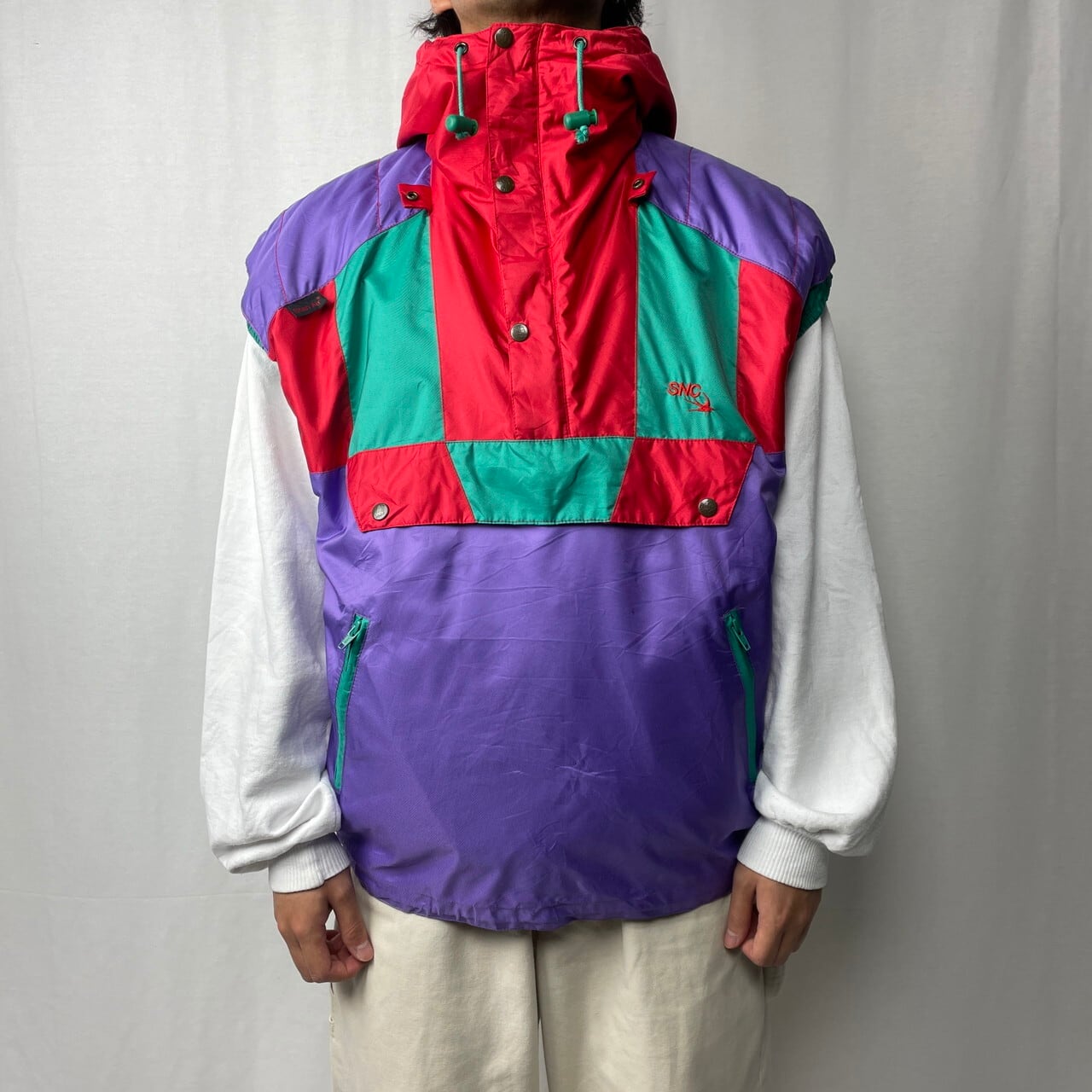 90年代 フランス製 SWALLOW NEW CONFECTION ナイロンベスト メンズXL