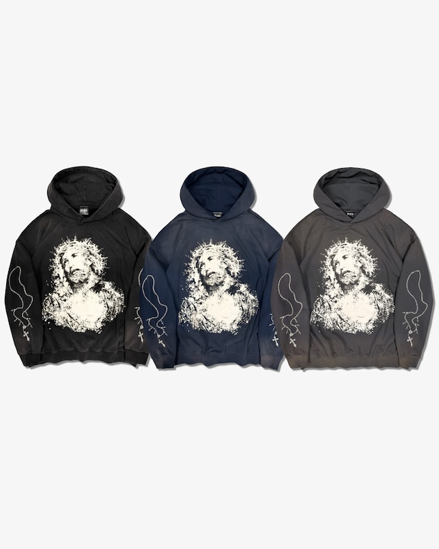 【3colors】Jesus wash Hoodie