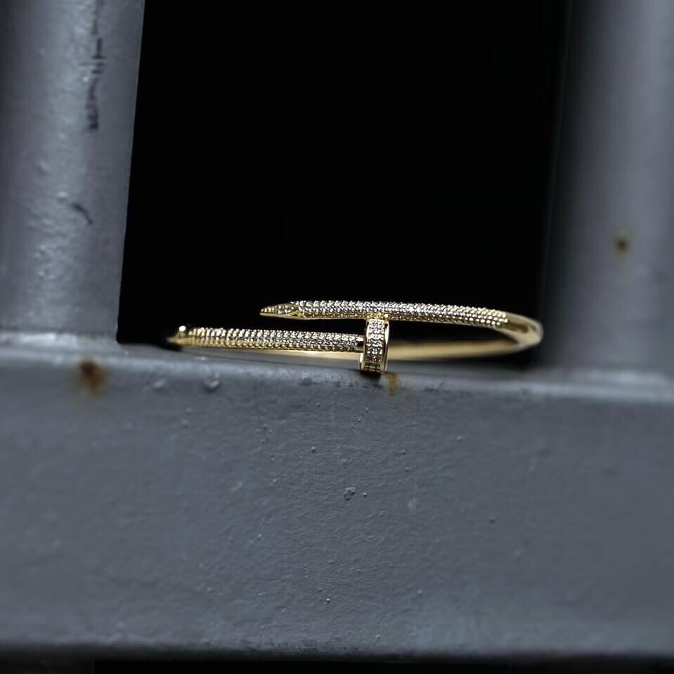 18kgp zirconia nail bracelet VB5-86 | VERIELA