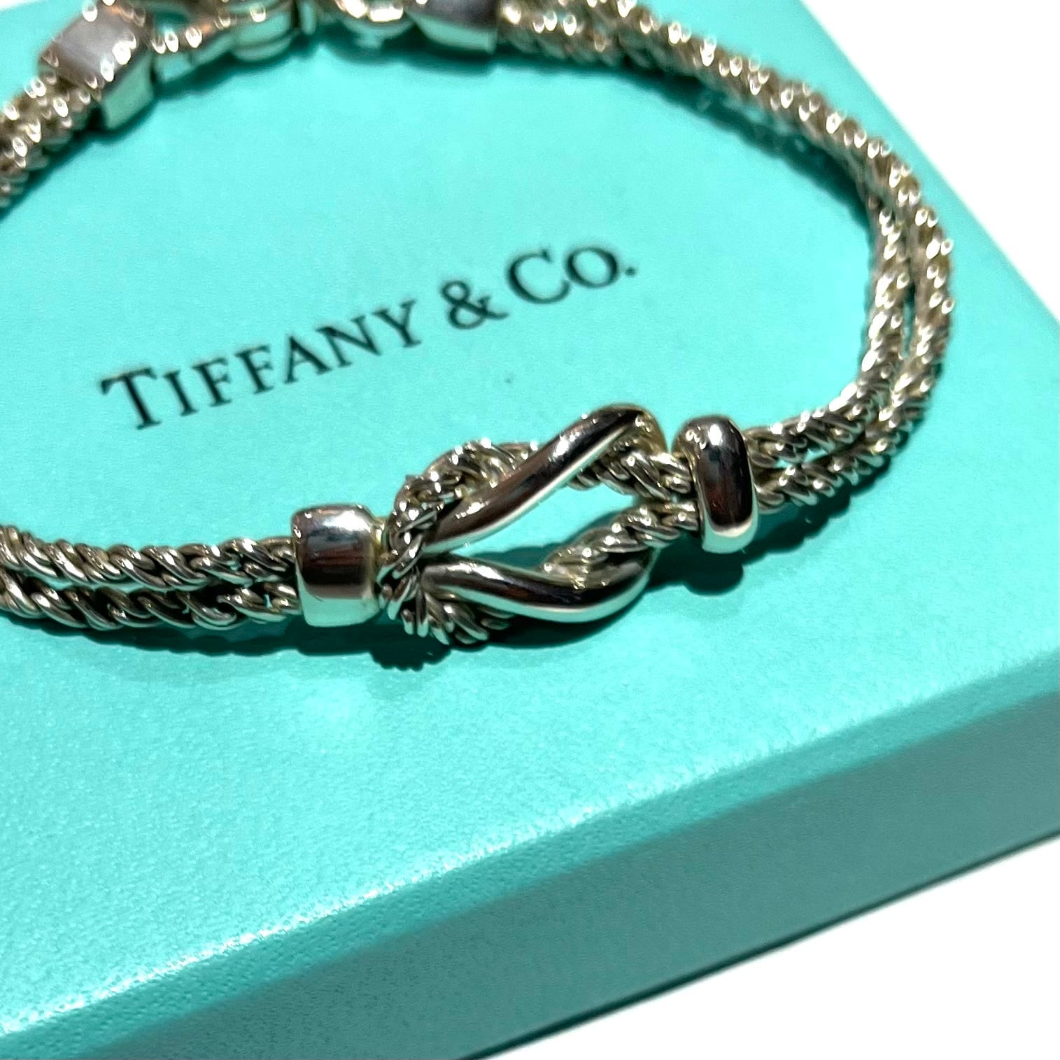 廃盤 OLD Tiffany コンビ ロープチェーン スクリュー ブレスレット