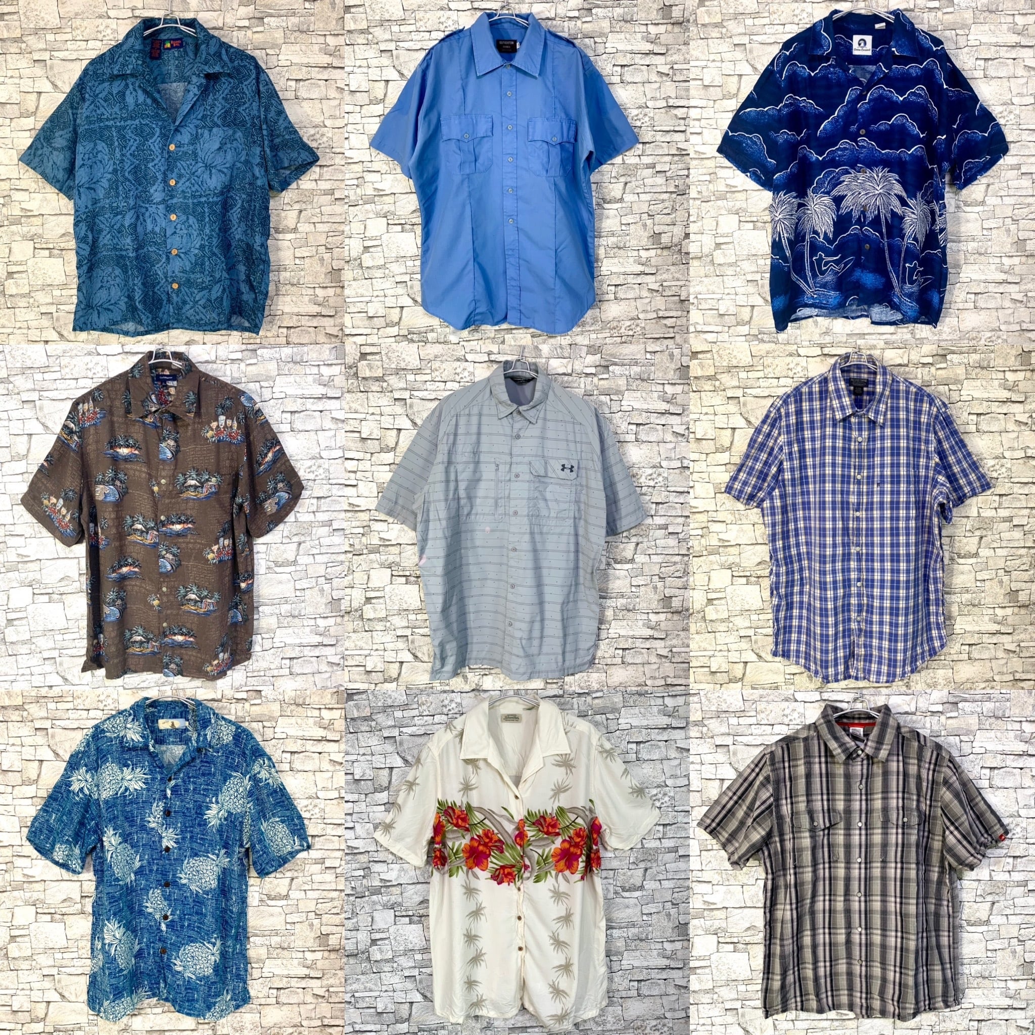 半袖シャツ 柄シャツ アロハシャツ カジュアルシャツ アソート10枚