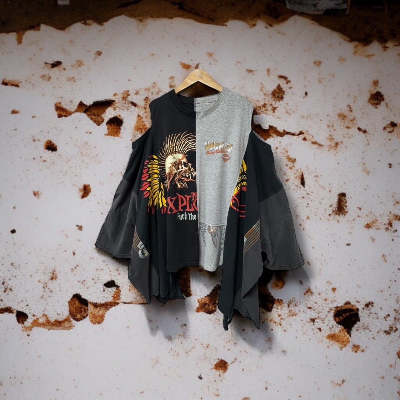 再構築　リメイクワイドデニム　パンツ　リメイク　サイドジップ　アディダス　黒緑 再構築 リメイクワイドデニム パンツ リメイク サイドジップ