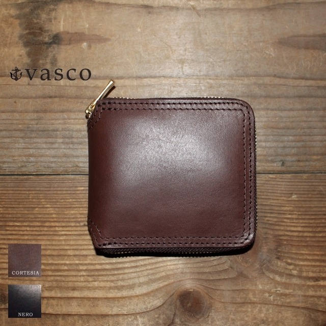 vasco　レザーZIPショートウォレット LEATHER VOYAGE ROUND ZIP SHORT WALLET　VSC-700Z　（CORTESIA）