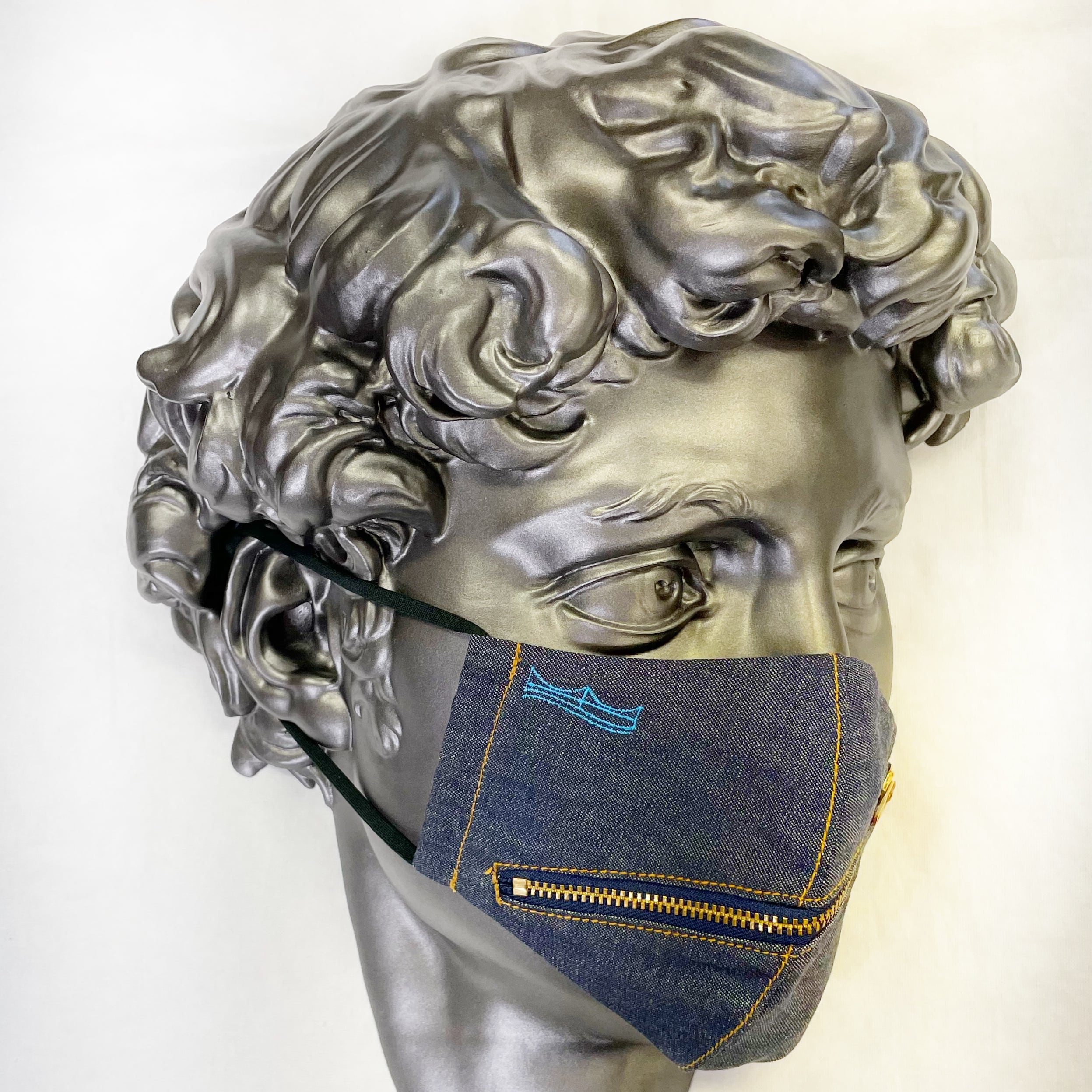 Myデニム(D3)】ファスナー≪デニムマスク≫ KOJIMA MASK | 日本製布