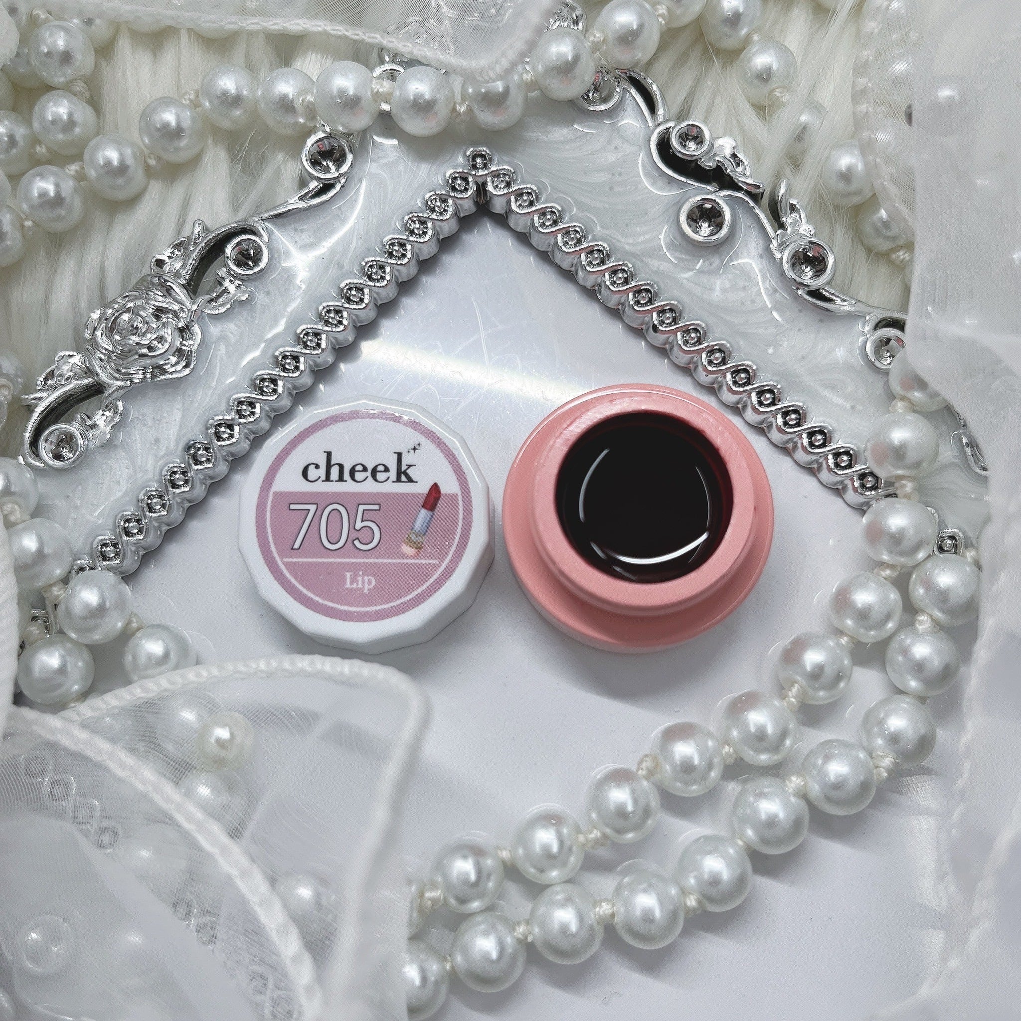 ネイルパーツ シルバー リボン 5個入り | cheekgel