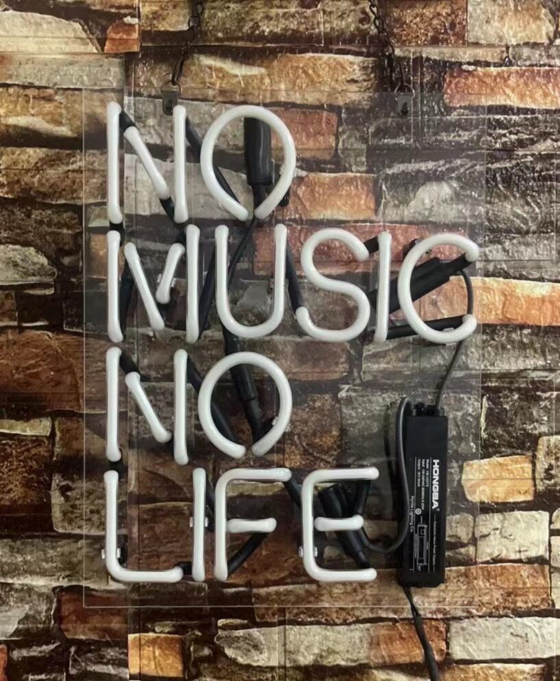 手作り オーダーメイド ネオン管 NO MUSIC NO LIFE ネオンサイン