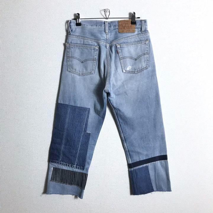 日本製 YEAH RIGHT!! Levis 501切替パッチワークデニムパンツ