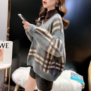 トップス ニットソー セーター 袖あり 長袖 ドロップショルダー 萌袖 Vネック ストレート Iライン 伸縮性 かわいい 大人可愛い カジュアル 大人 おしゃれ お洒落 レトロ 大人可愛い 大人女子 こなれ感 ラブリー キュート ガーリー モダン 存在感 とろみ感 抜け感 チェック柄 秋 冬 クリスマス バレンタイン 10代 20代 30代 40代 レディース 女性用 ママ 学生 通学 デート お出かけ 女子会 休日 旅行 着回し 普段使い 重ね着 楽ちん 暖かい モテ S M L ゆったり