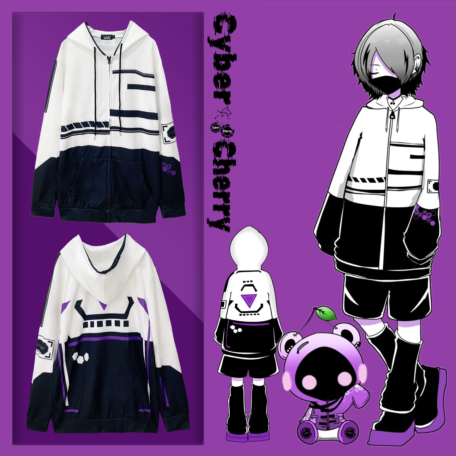 ブランドオープン記念商品》CYBER BICOLOR ZIP PARKA | cybercherry
