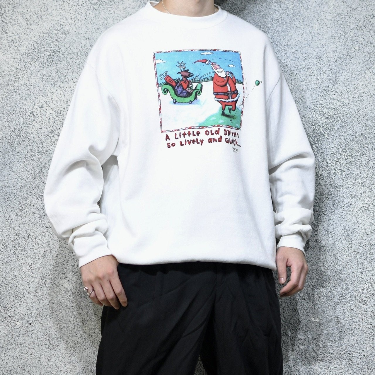 dead stock humor santa print sweat