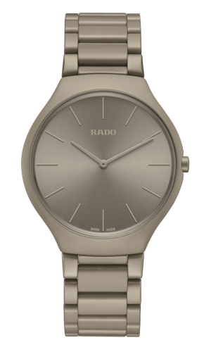 【RADO ラドー】True Thinline Les Couleurs™ Le Corbusier  Grey brown natural umber 32141 シンライン ル・コルビュジエ（アンバー）／国内正規品 腕時計