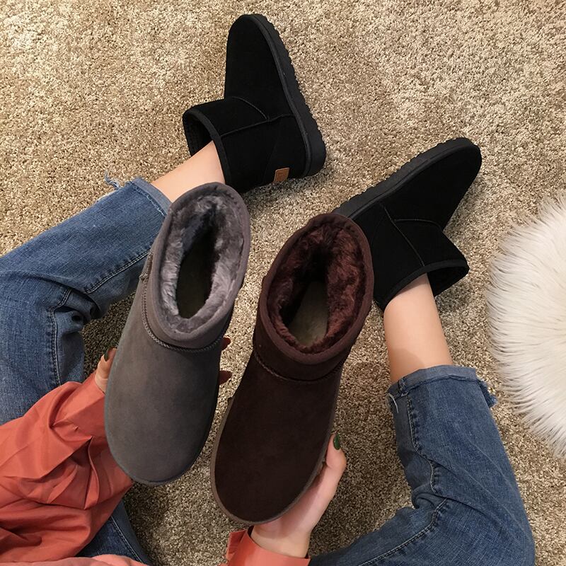 ネットレッドスノーブーツレディース2020新しい秋のファッションとベルベットの厚い暖かい綿の靴インワイルド滑り止めショートブーツ フェイクシューズ3775975774