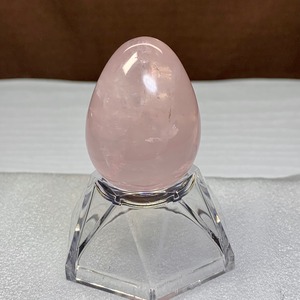 ころんと可愛い桃色ピンク・ローズクォーツたまご
