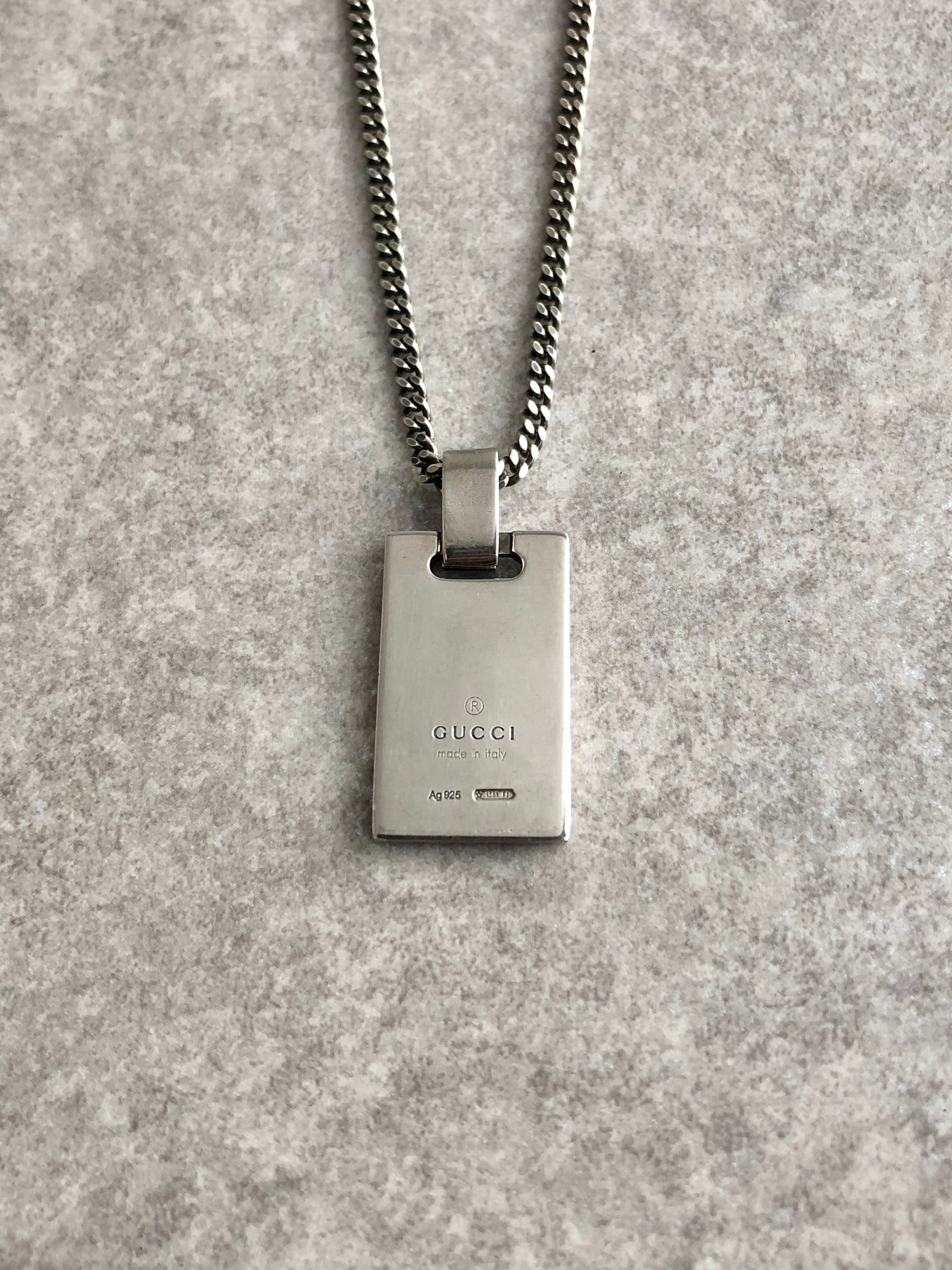 GUCCI グッチ ディアマンテ ネックレス シルバー925 GUCCI グッチ ディアマンテ ネックレス シルバー スクエア vintage