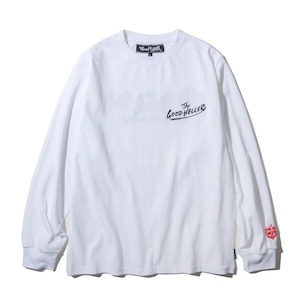 GOODHELLER " LOGO EMBROIDERY L/S TSHIRT " WHT