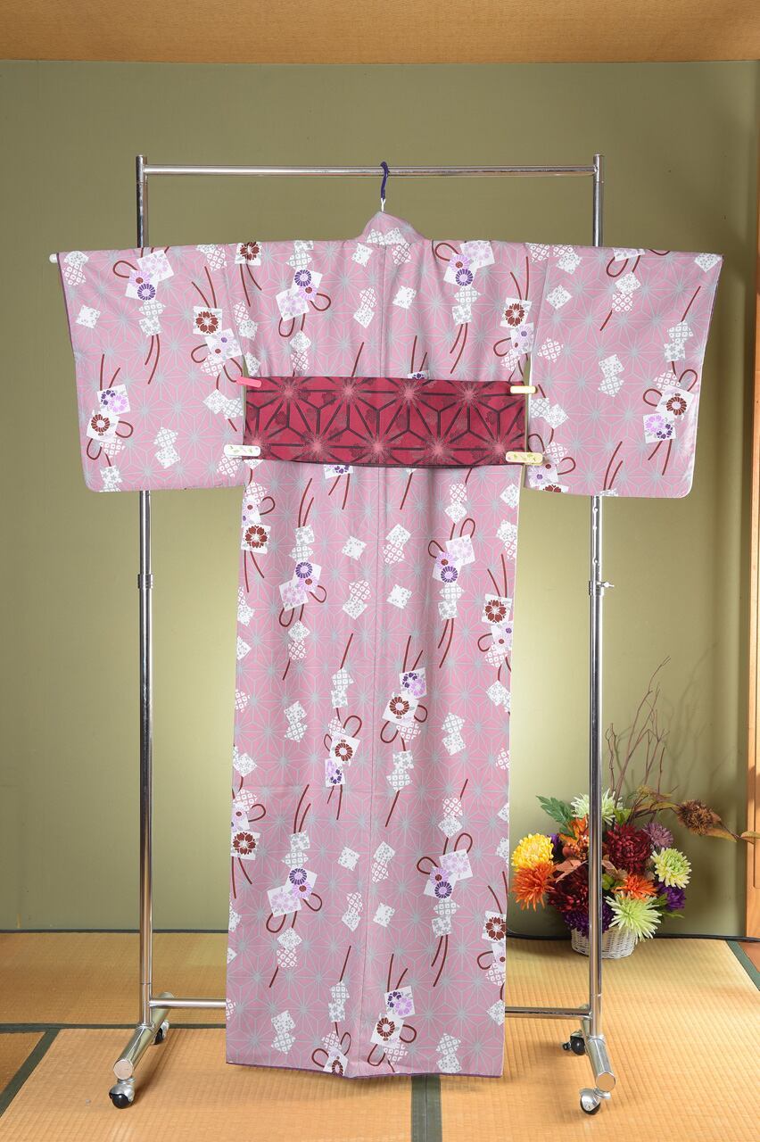 レンタル着物・帯セット（小紋・半帯）婦人向け020