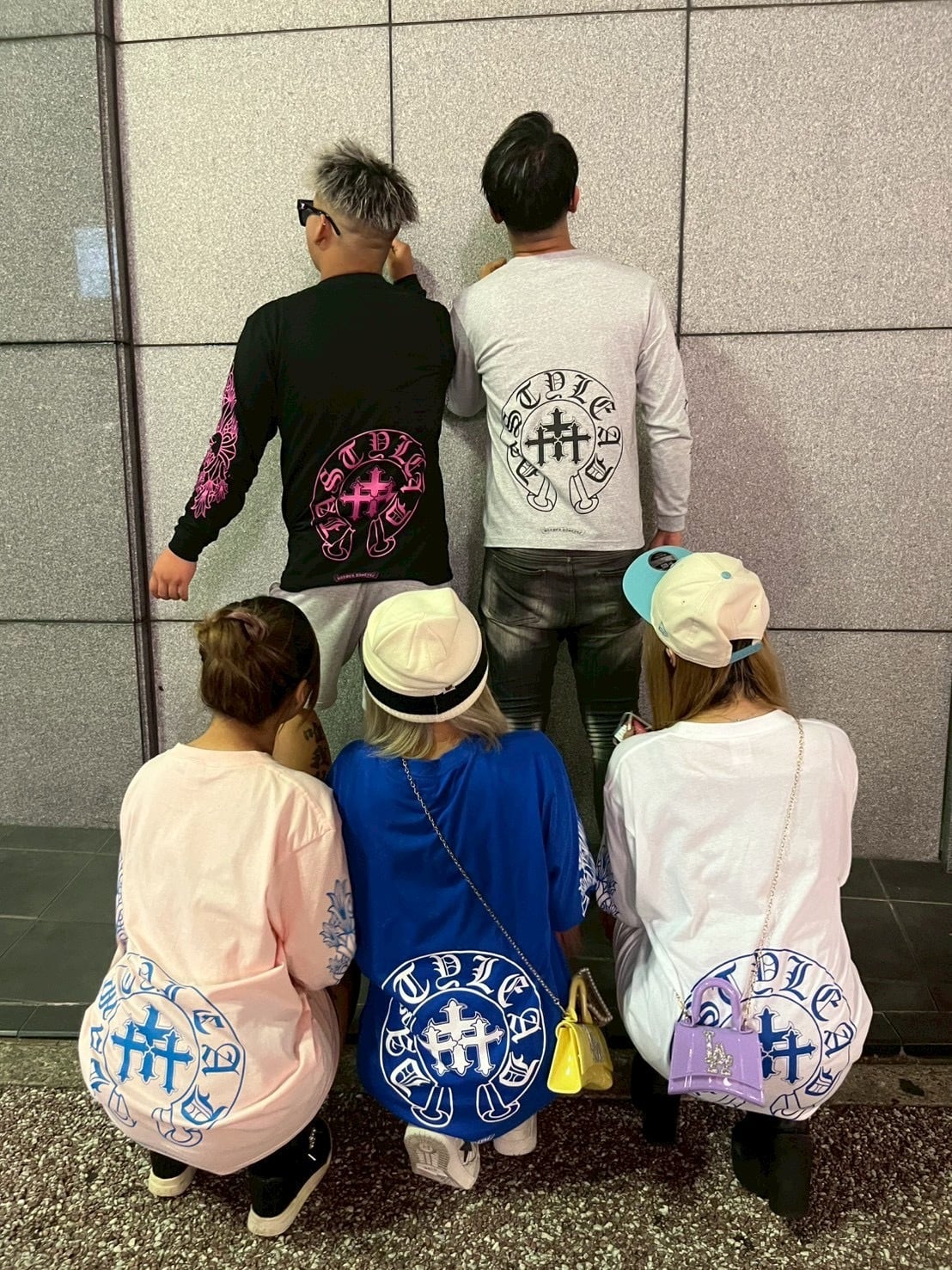 DAstyle Floral pattern Long sleeves 【black×pink】 | DAstyle