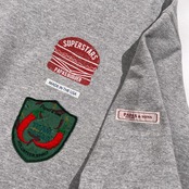 USA製 PAPAS パパス ワッペン スウェット トレーナー サイズ 50 L /グレー/アメリカ製/メンズ