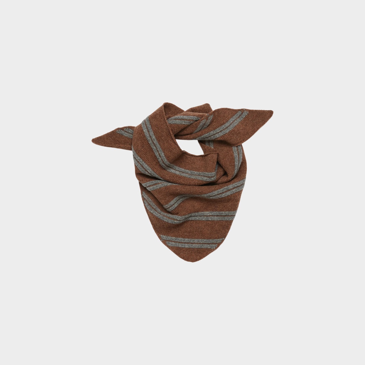 ＜FUB＞Adult ニット バンダナ lambswool Bandana(hazel melange/steel mela) - 2