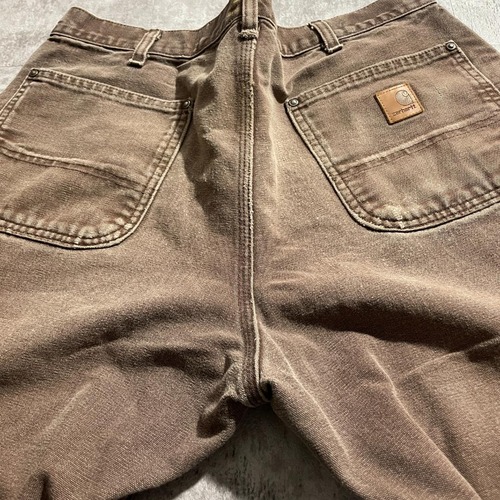USA生地製 ダークブラウン ダブルニー Carhartt B136 36×32 詳細写真17