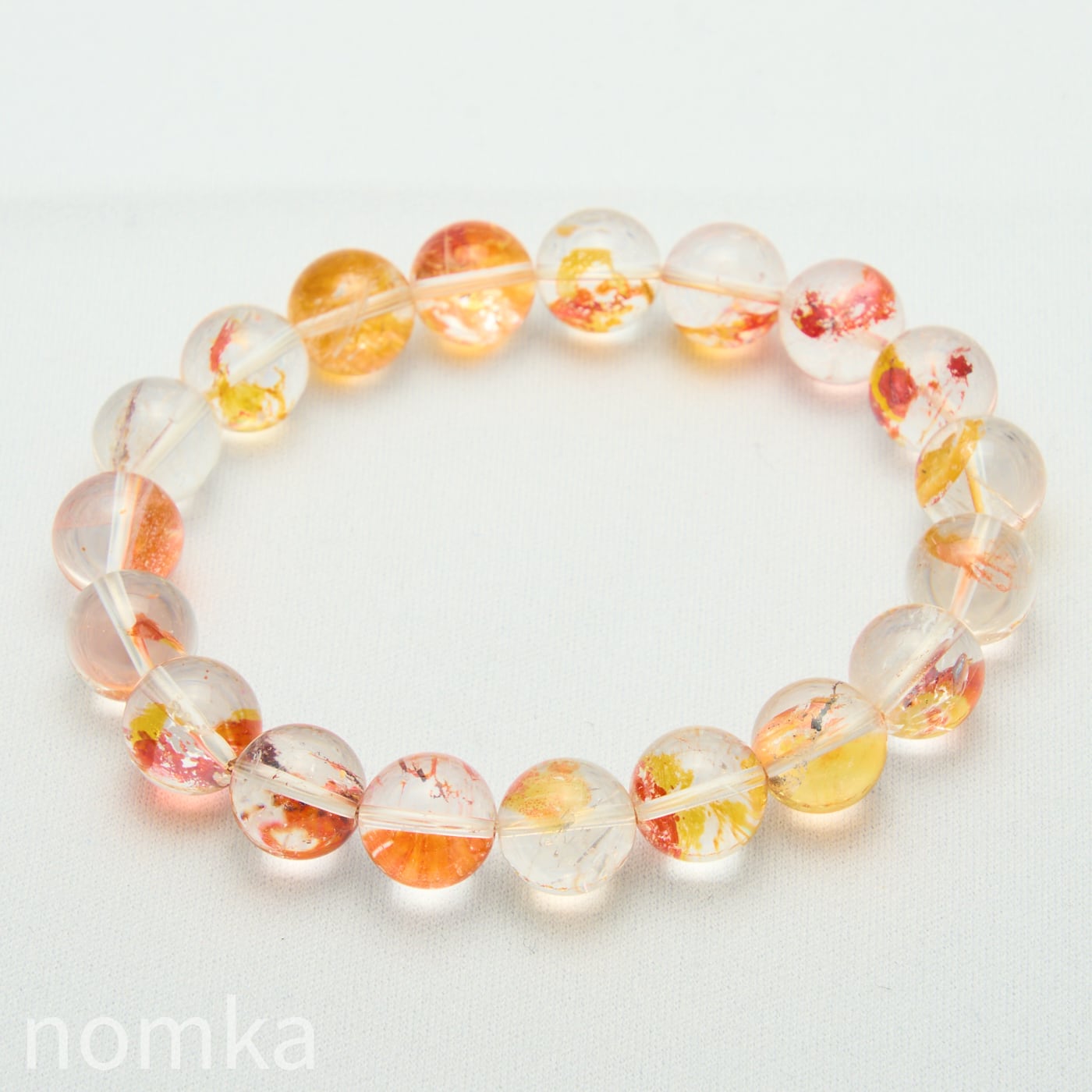 金魚/錦鯉】ライモナイトインクォーツ(天然オーラクォーツ)AAA(10.5mm