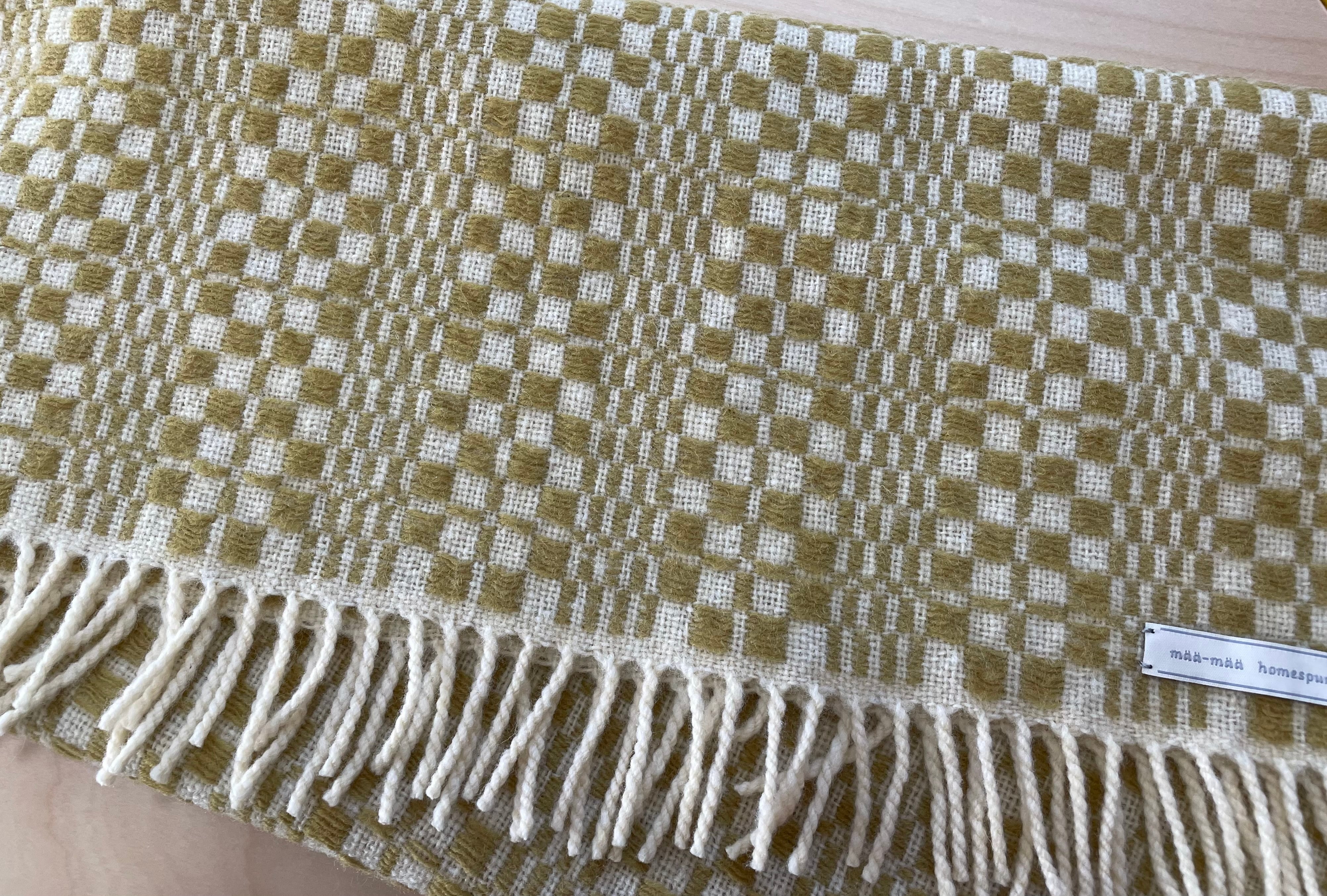 手紡ぎ　膝掛け　ホームスパン　ストール　ウール　一点物　新品 ホームスパン ストールの通販 | iichi 日々の暮らしを心地よくする