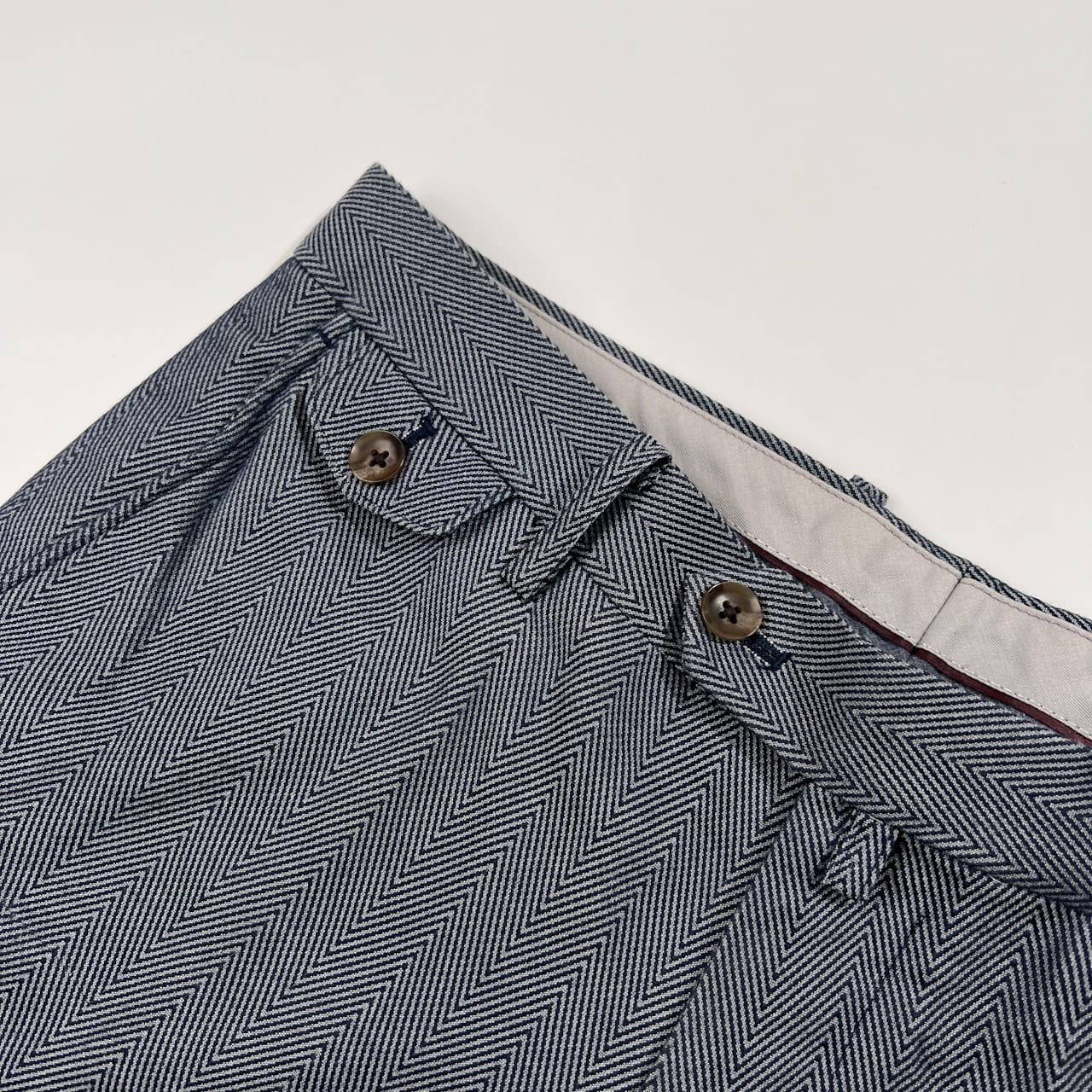 ALEXANDER JULIAN アレキサンダージュリアン タカキュー ヘリンボーン ストライプ ストレッチ スラックスパンツ M /メンズ