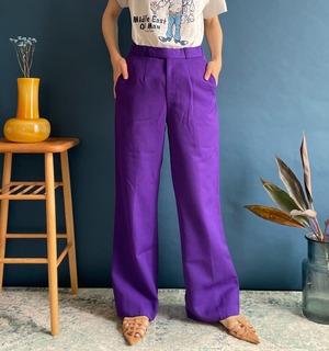 【送料無料】80's-90's purple tuck pants　80年代〜　パープル　タックパンツ