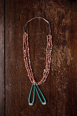 Navajo ナバホ族　Jacklas Necklace ジャックラスネックレス　SPINY OYSTER SHELL(スパイニーオイスターシェル）