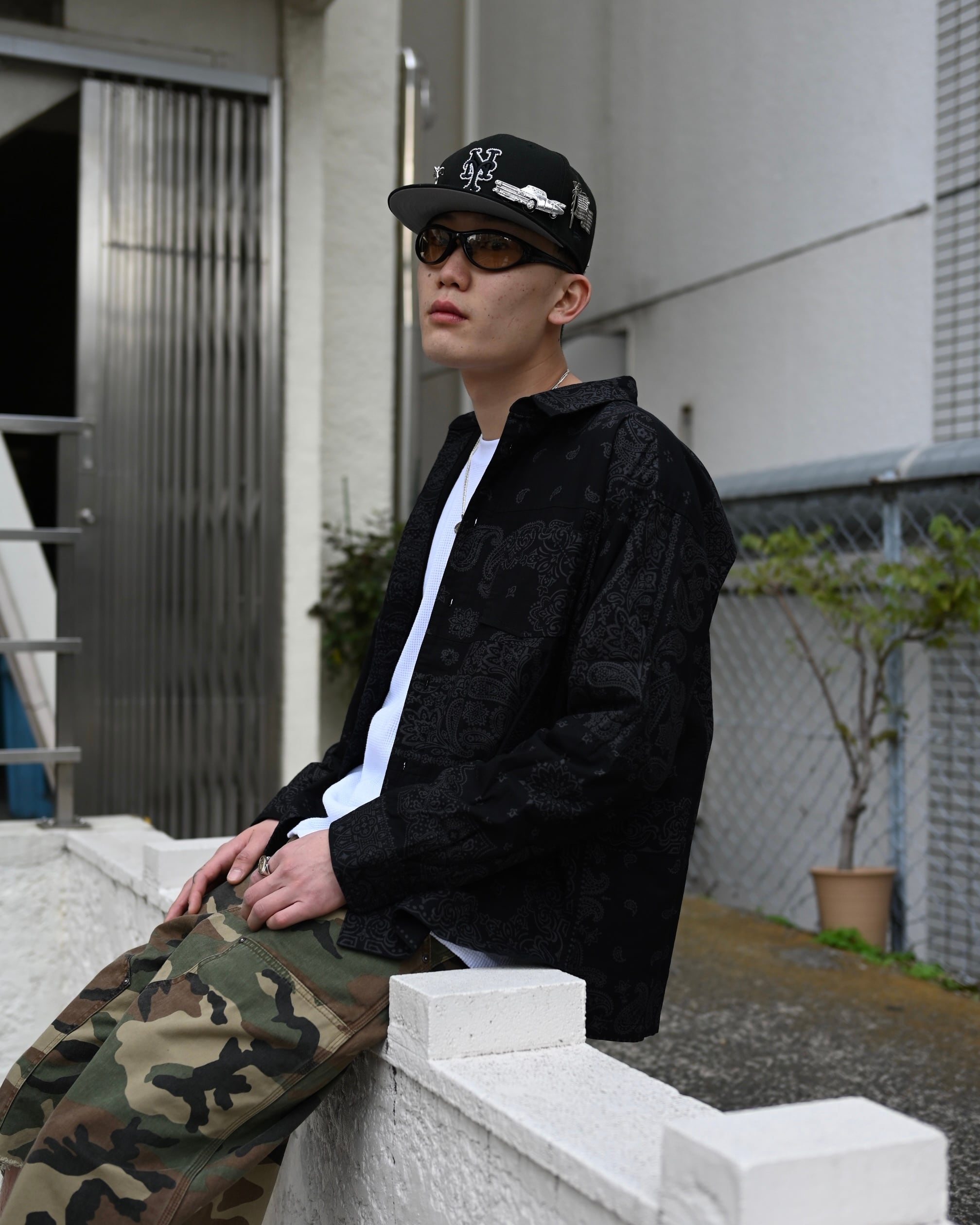BLACK Dyed Bandana Shirt | MIYAGIHIDETAKA