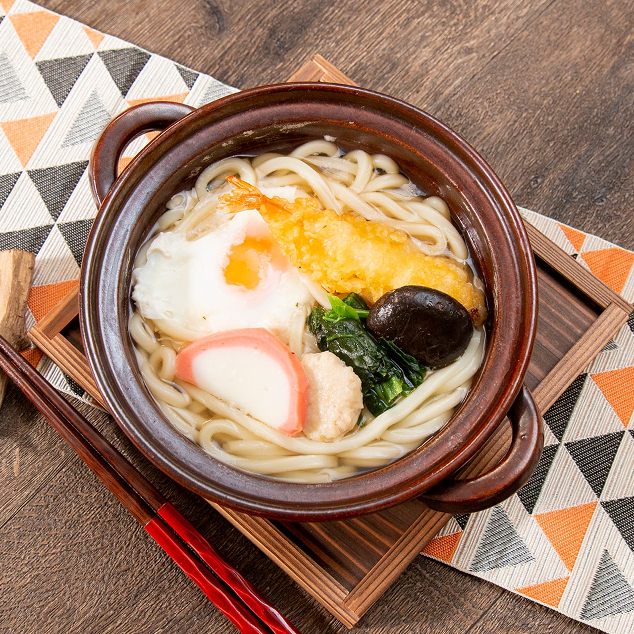 おうちDULBAR　えび天鍋焼うどんセット300g　【00010006】　10食　具付麺