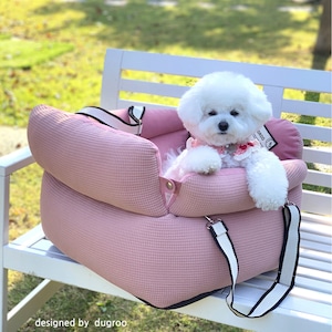 Premium 2WAY-Driving Kit【Baby Pink】 / Dugroo / Dog Car Seat / 日本未入荷