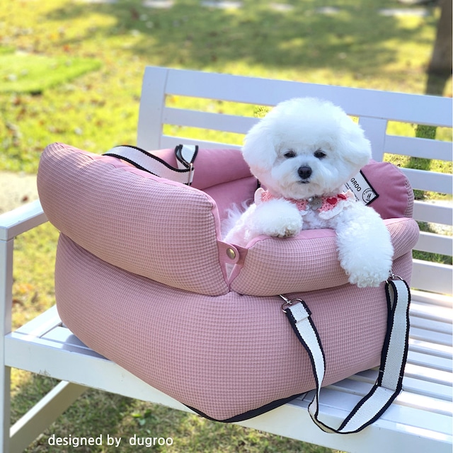 Premium 2WAY-Driving Kit【Baby Pink】 / Dugroo / Dog Car Seat / 日本未入荷