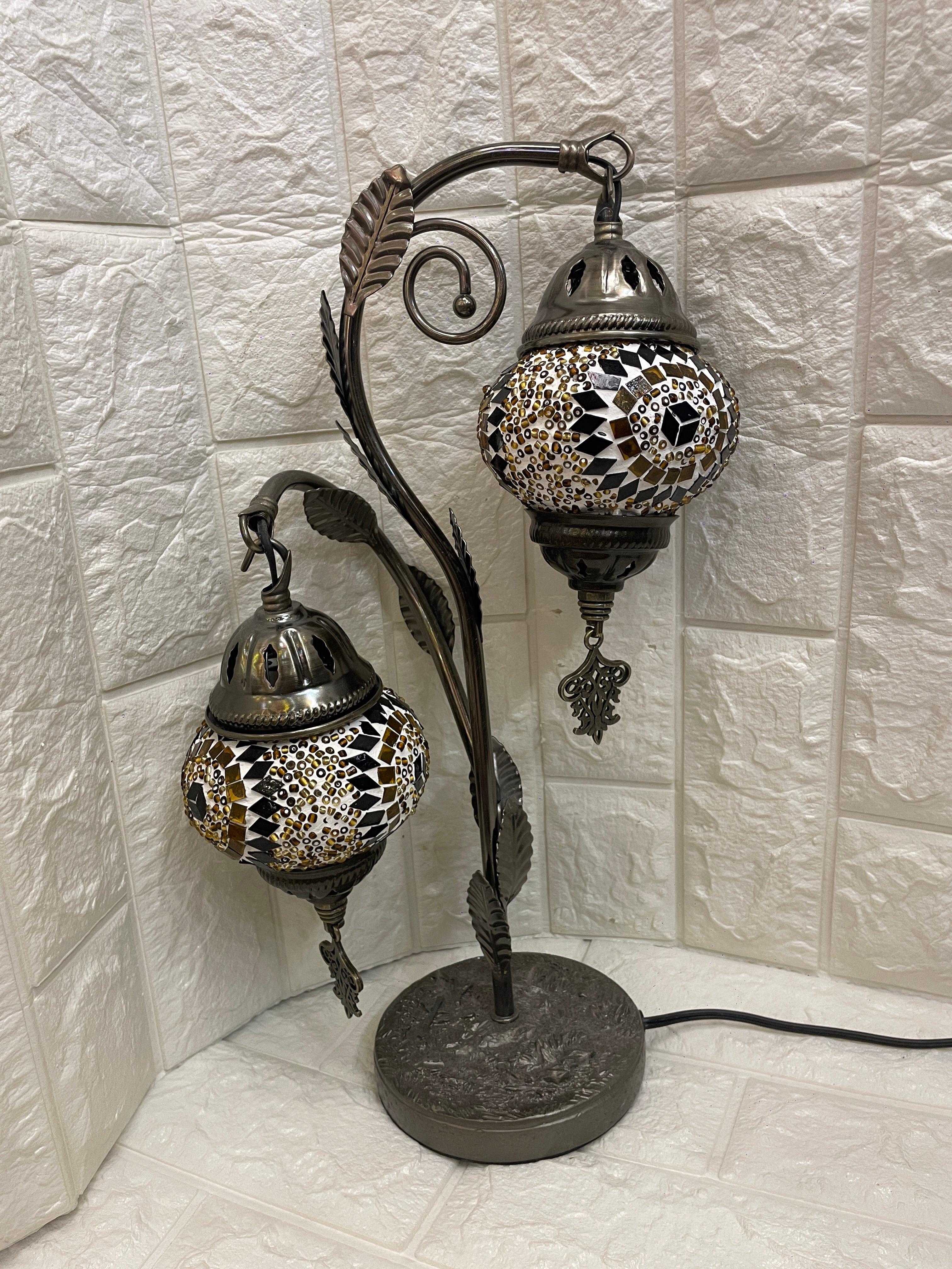 トルコモザイクランプ リーフ Mサイズ | zakurotokyo