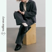 シンプル且つエレガント♡ウールストレートパンツ P0109